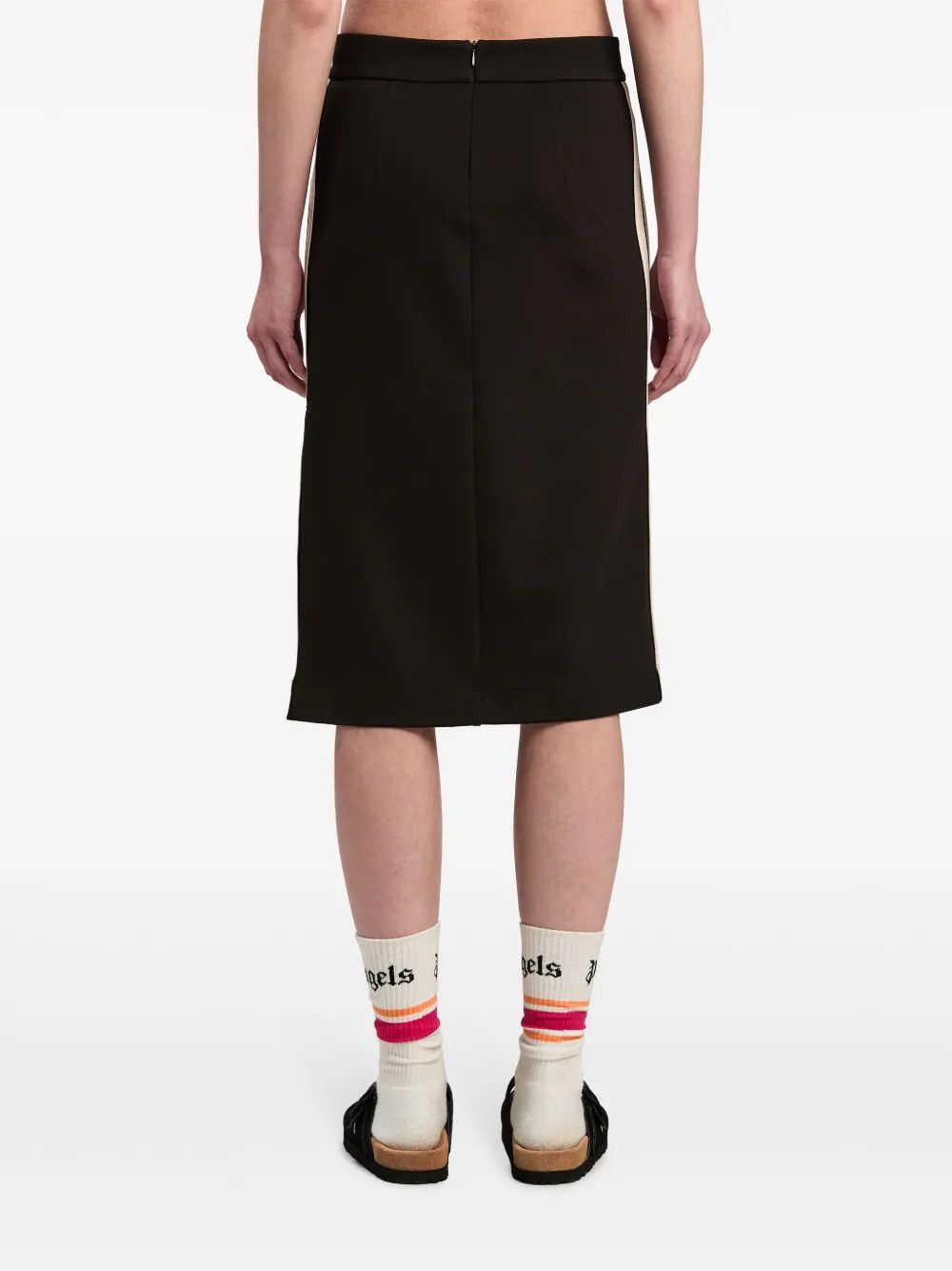 Palm Angels o1y1125 Midi Skirt in Black Size 25" / US 0 / IT 36 - 4 Thumbnail