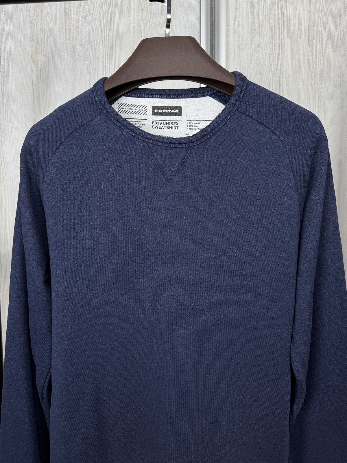 Freitag Freitag E830 Unisex vintage sweatshirt 00s y2k blue Size US L / EU 52-54 / 3 - 3 Thumbnail