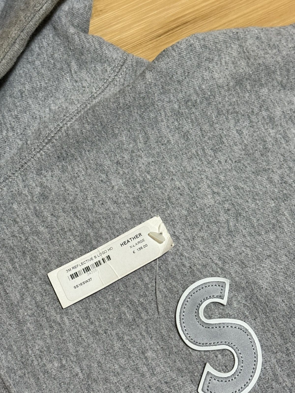 Supreme Supreme Reflective S Logo Grey Hooded Sweatshirt XL w/ Tag Size US XL / EU 56 / 4 - 4 Thumbnail