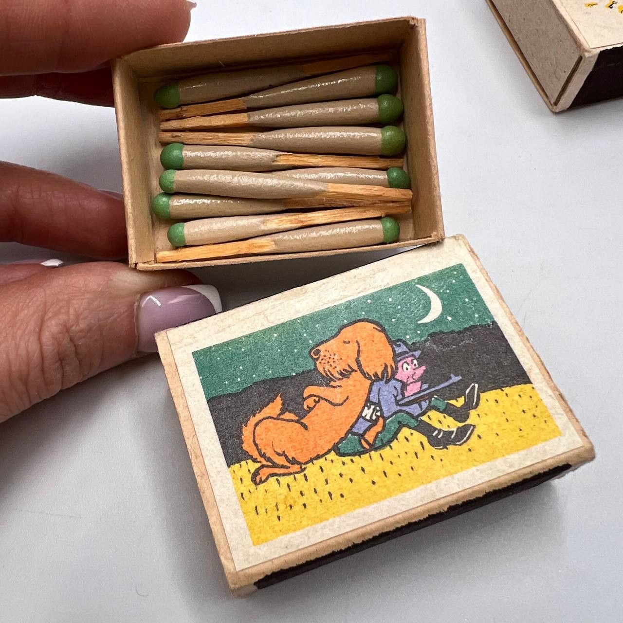 Vintage Vintage Matchbox Matches Hunting Cartoons Soviet Souvenir Size ONE SIZE - 7 Thumbnail