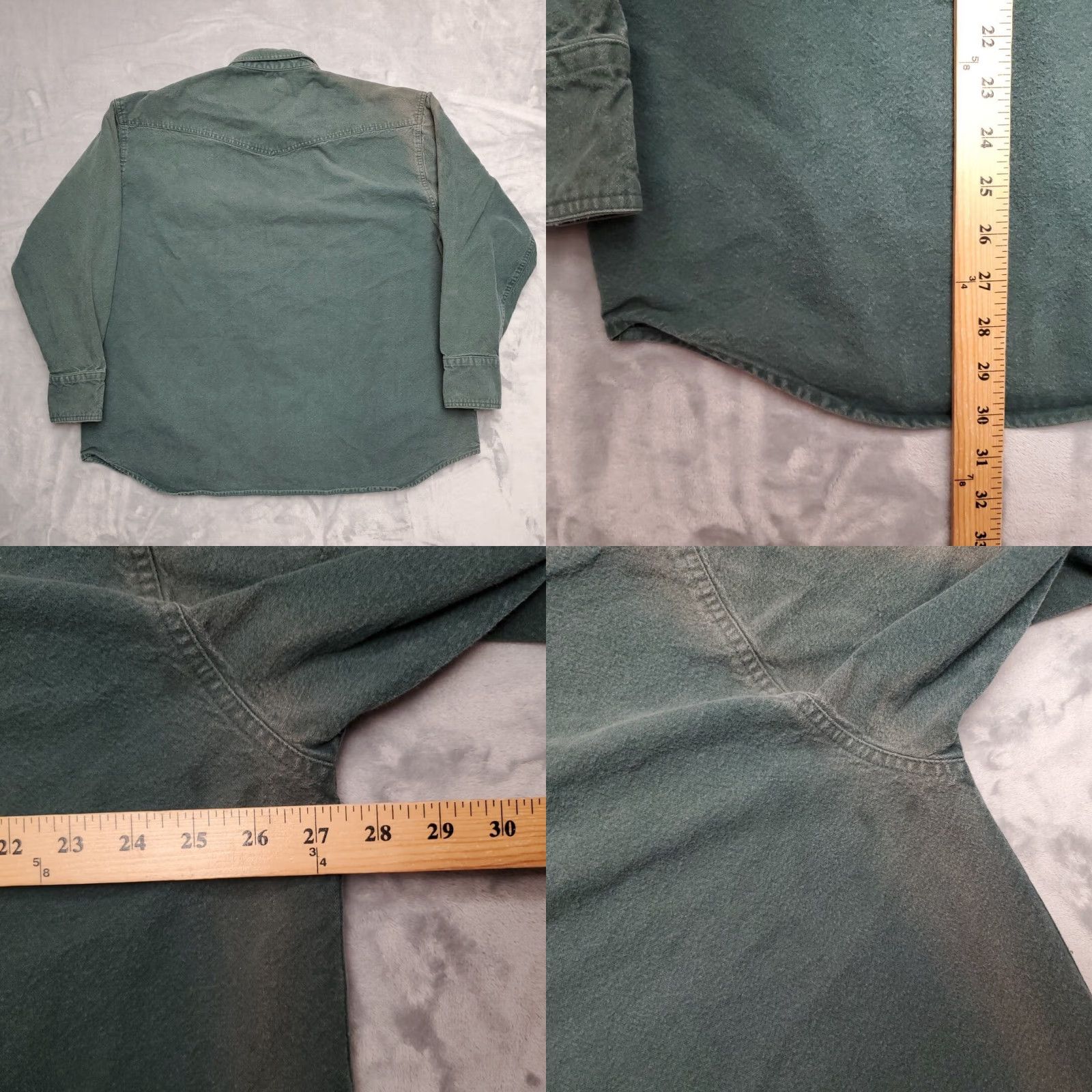 Vintage VINTAGE Pine Canyon Shirt Mens XL Green Chamois Flannel Pearlsnap Flap Pocket Western Button-Up Cotton Long Sleeve Collared Size US XL / EU 56 / 4 - 9 Thumbnail