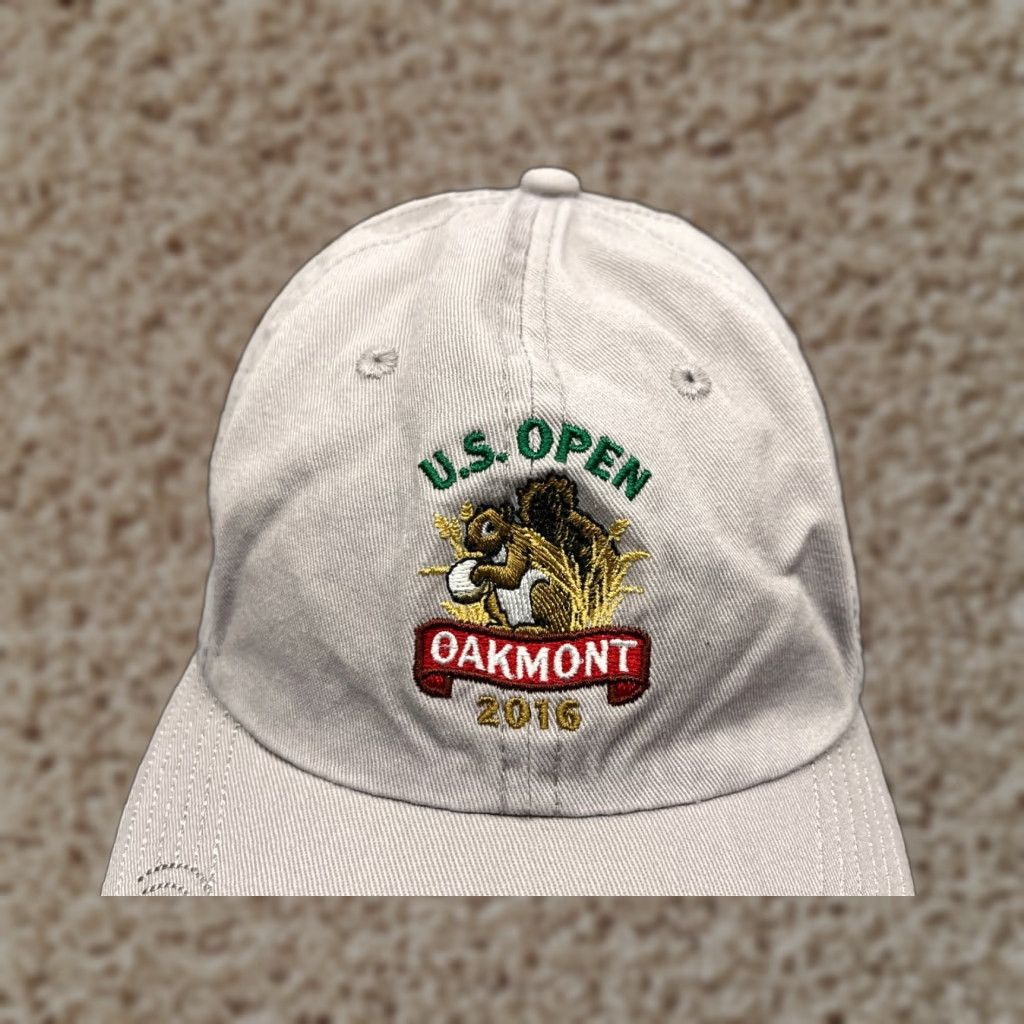 Vintage USGA US Open Hat Cap Strap Back Adult One Size Gray Oakmont 2016 USGA Cotton Golf Baseball Cap Mens One Size Gray Sports Logo 2016 Oakmont USGA Size ONE SIZE - 1 Thumbnail