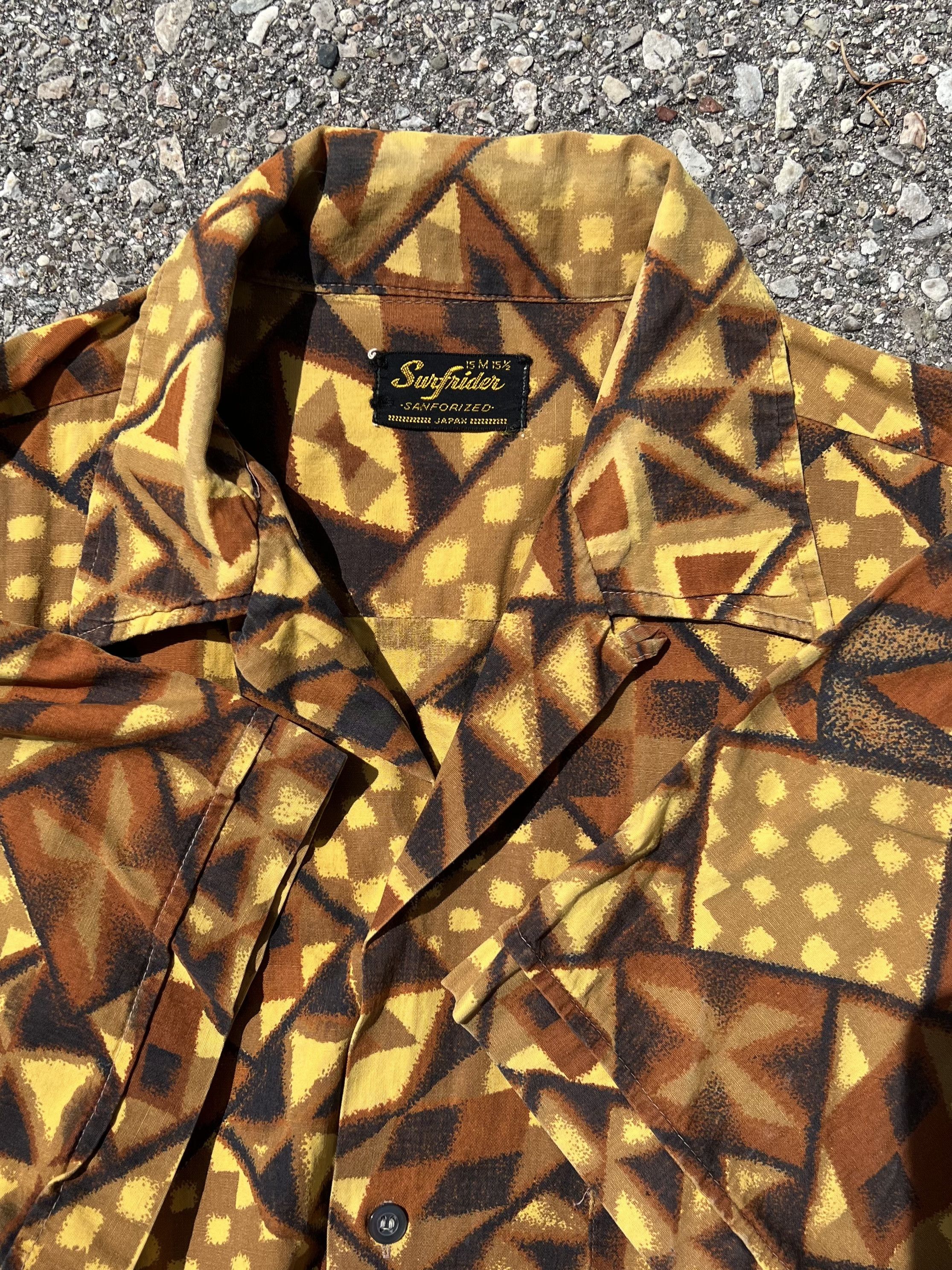Vintage VTG 1960s Surfrider Loop Collar Short Sleeve Button Up Shirt Size US M / EU 48-50 / 2 - 4 Thumbnail