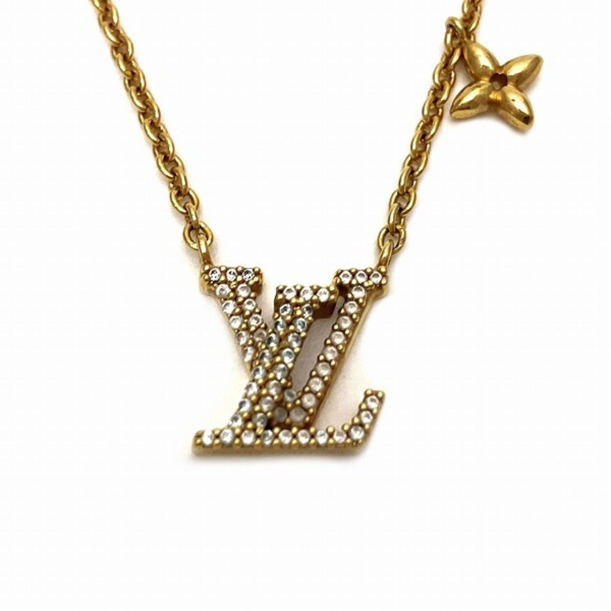 image of Louis Vuitton Collier Lv Iconic M00596 Brand Accessories Necklace Women's in Gold