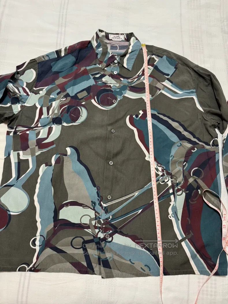Hermes Hermes size 40 Silk shirt, 65% silk + 35% cotton Size US L / EU 52-54 / 3 - 5 Thumbnail