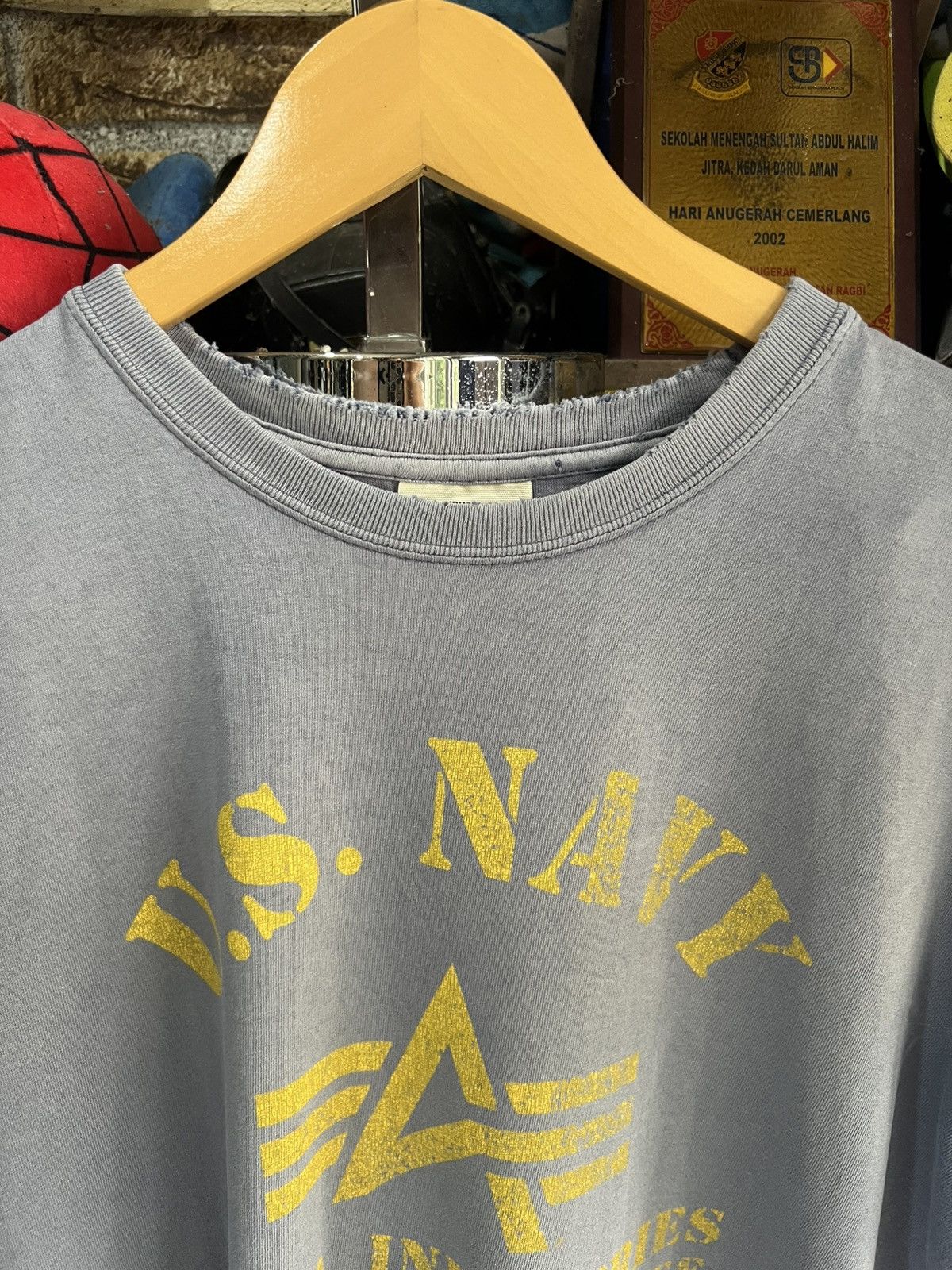Alpha Industries 🔥Sun Faded Vintage Alpha Industries US Navy Tee Size US M / EU 48-50 / 2 - 3 Thumbnail