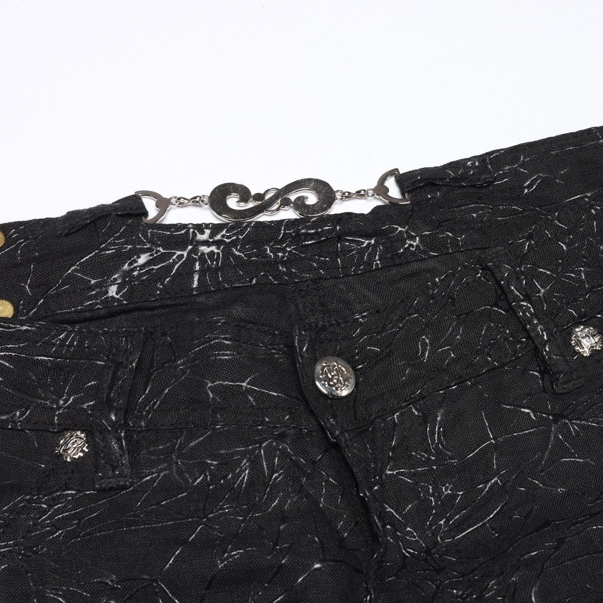 Roberto Cavalli Roberto Cavalli Vintage Printed Web Pants Black Size 27" / US 4 / IT 40 - 5 Thumbnail