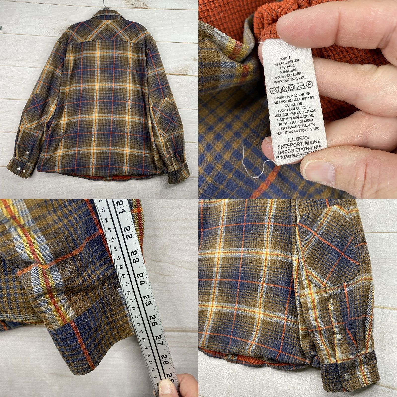 Vintage VINTAGE LL Bean Shirt Jacket Mens XL Plaid Canvas Flannel Lined Shacket Snap Pocket Size US XL / EU 56 / 4 - 8 Thumbnail