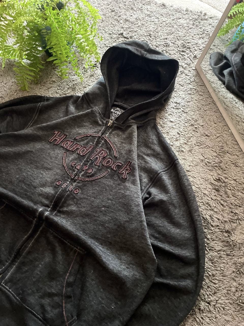 Hard Rock Cafe × Vintage 00s Hard Rock Cafe Oslo Zip Hoodie Streetwear Vintage Logo Size US XL / EU 56 / 4 - 4 Thumbnail