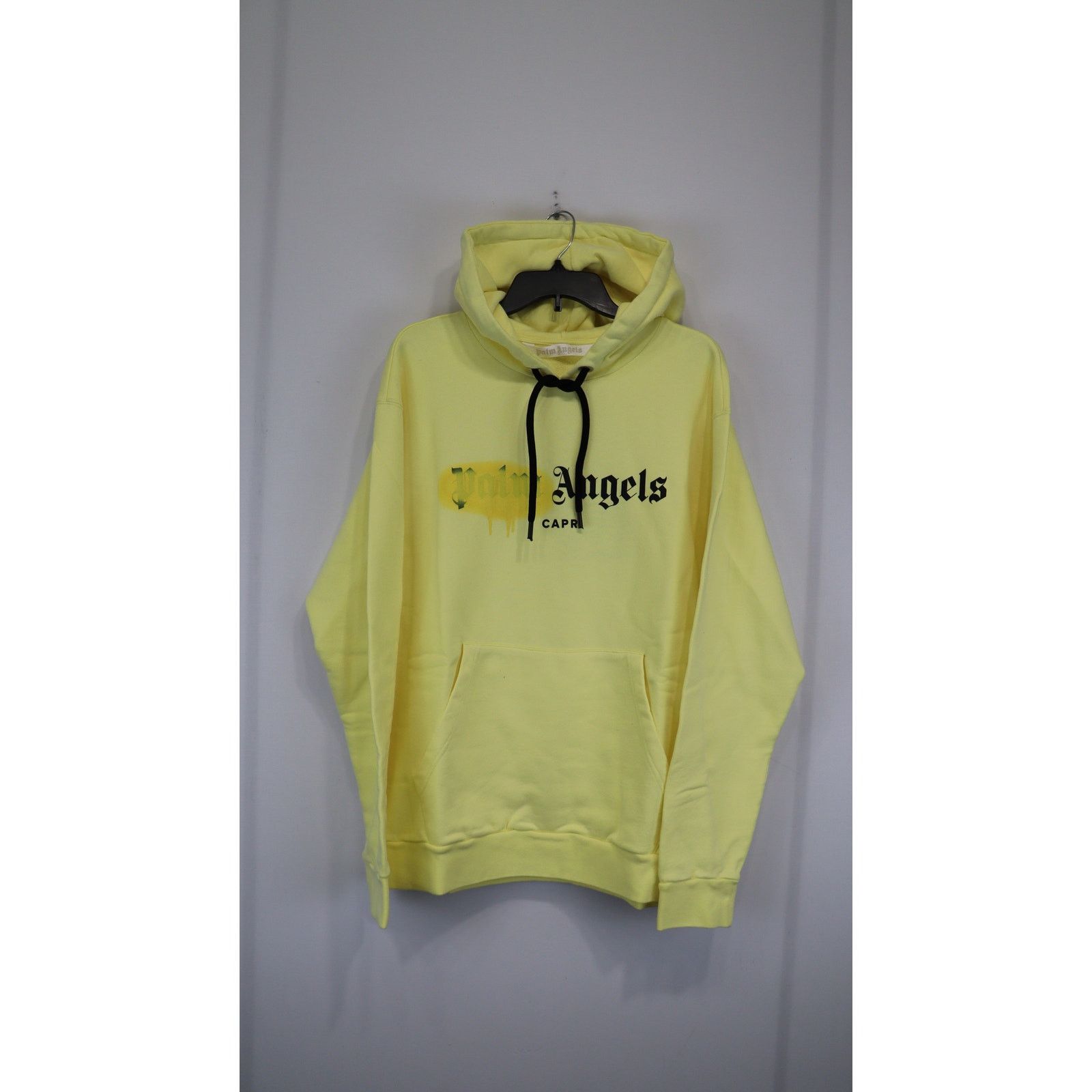 Palm Angels o1rshd1 Capri Sprayed Hoody in Baby Yellow Size US L / EU 52-54 / 3 - 1 Thumbnail
