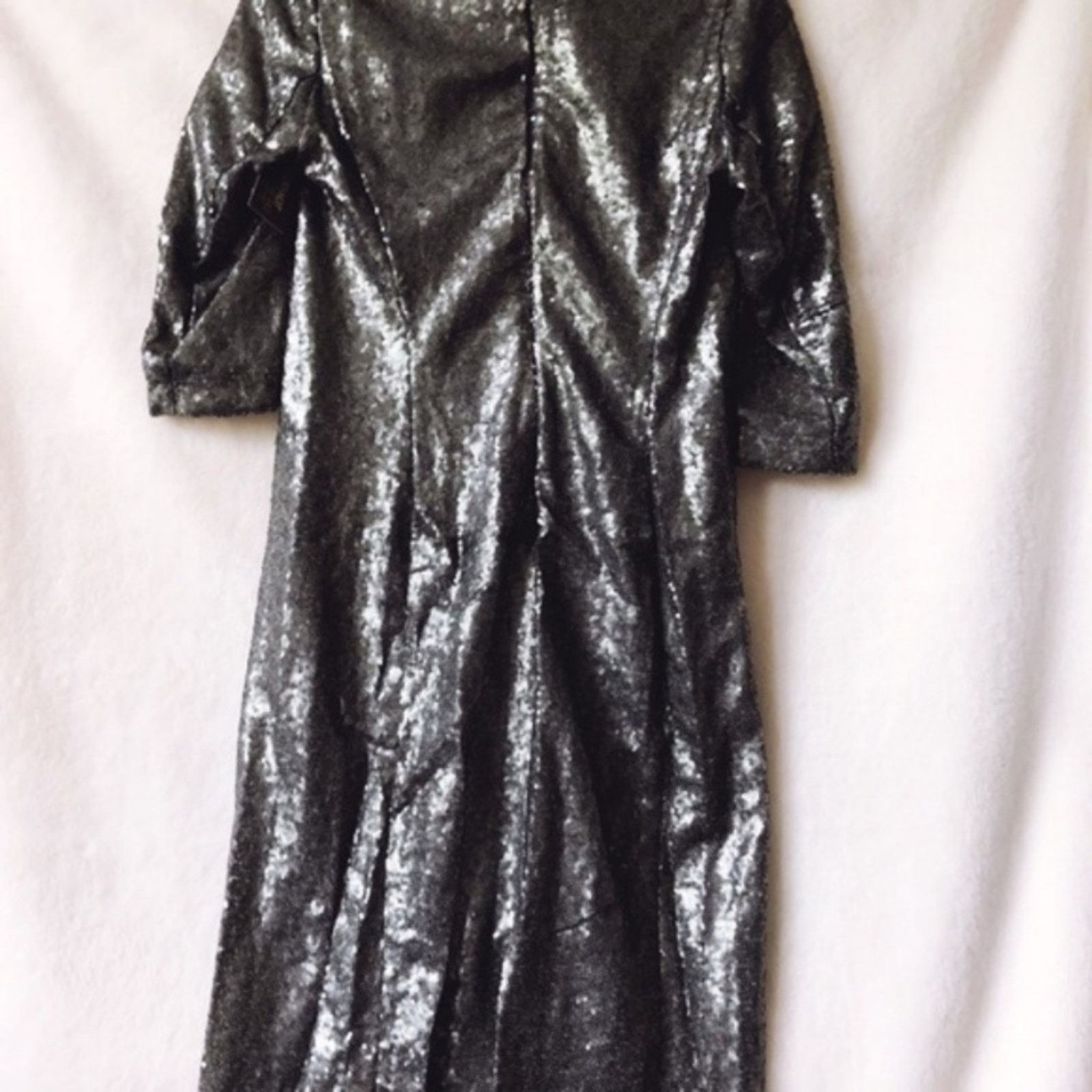 Other New York & Company Gray Sequin Sheath Dress Size S / US 4 / IT 40 - 4 Thumbnail