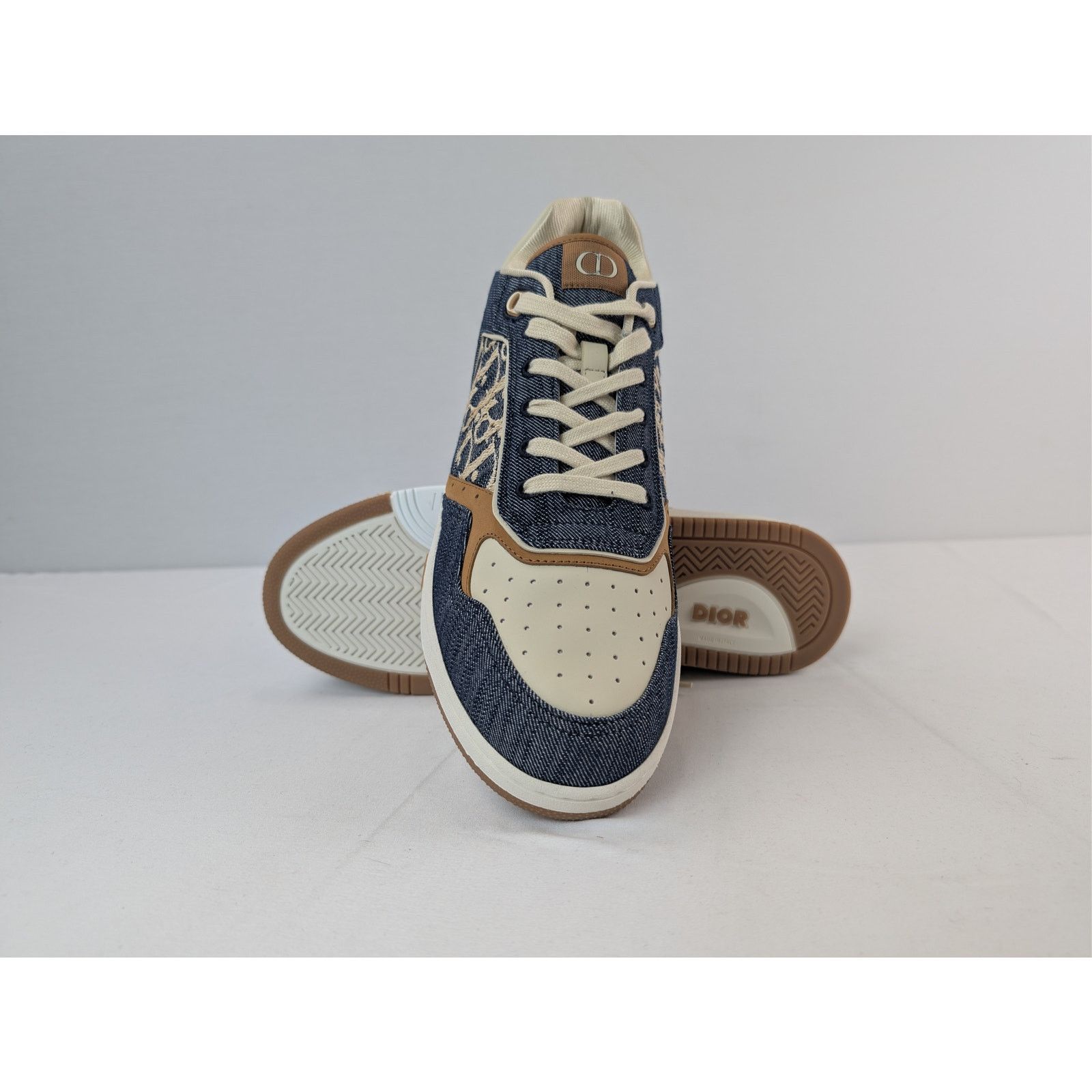 Dior o1rshd1 B27 Raffia Denim Uptown Low-Top Sneaker Blue/Brown Size US 13 / EU 46 - 15 Thumbnail