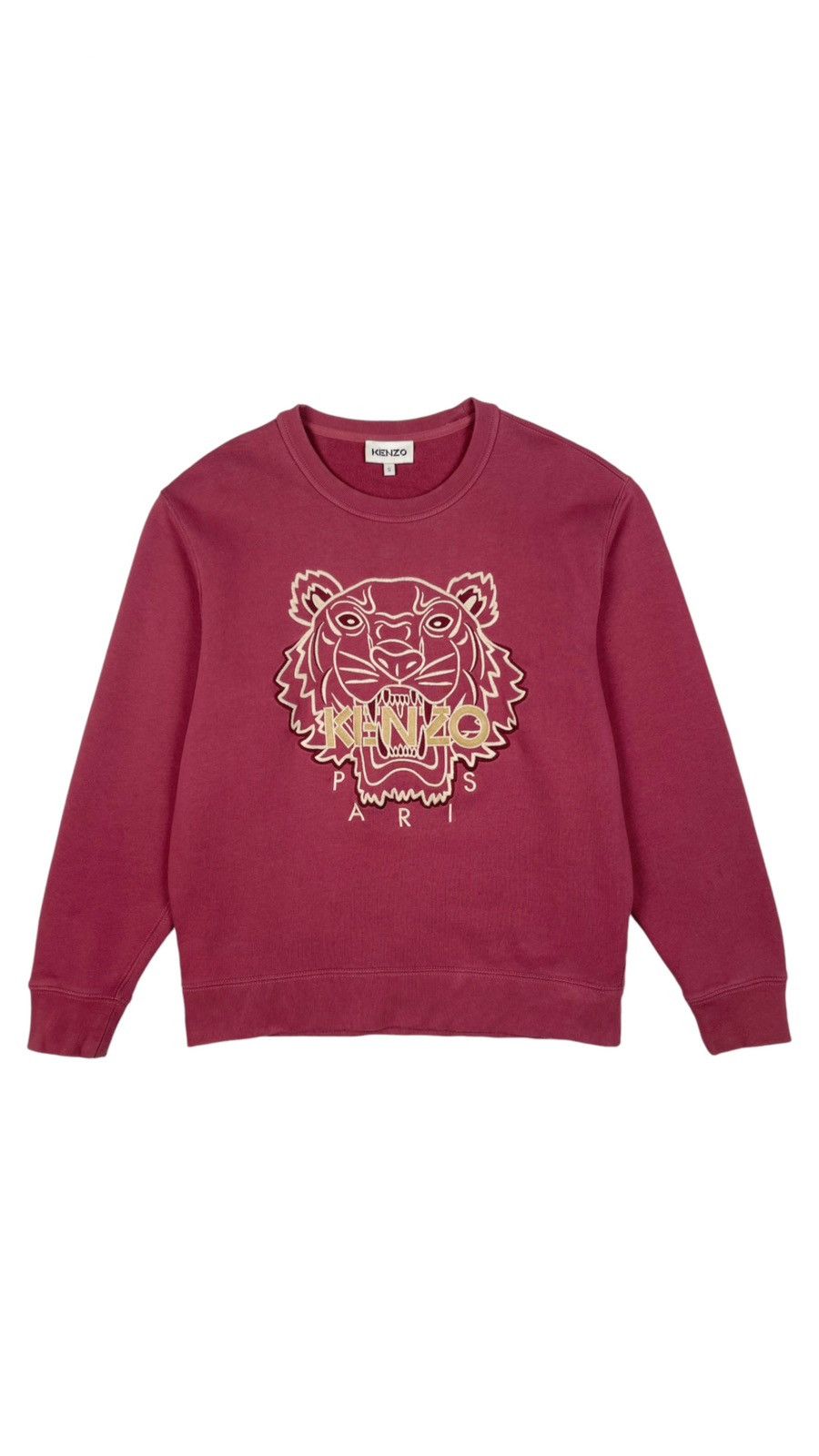 Kenzo Kenzo Velvet Tigerhead Embroidered Sweatshirt Size US S / EU 44-46 / 1 - 1 Thumbnail