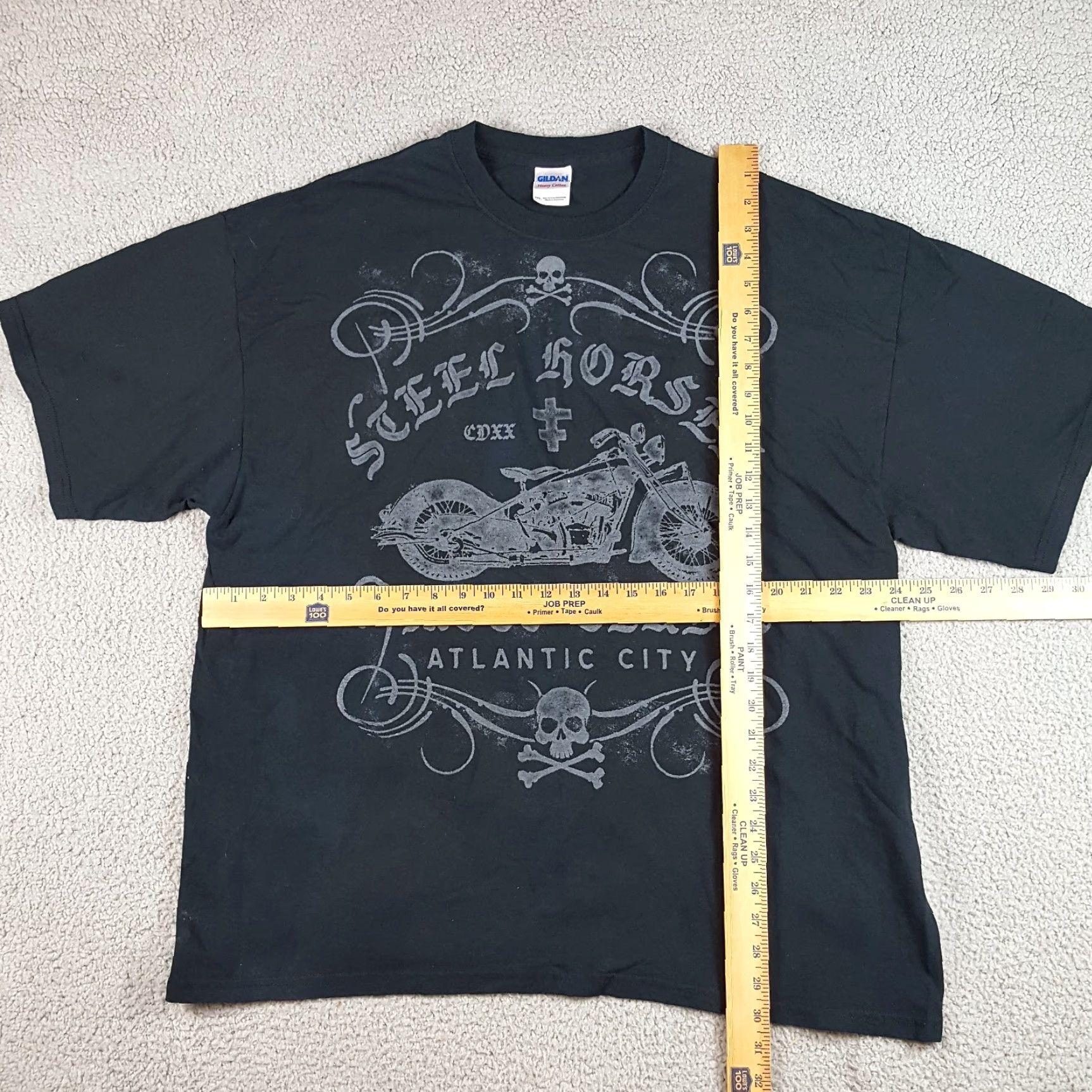 Gildan VINTAGE Gildan 2000s Biker Skull Cross T-Shirt Sz 2XL Black Y2K Motorcycle Mens Size US XXL / EU 58 / 5 - 6 Thumbnail