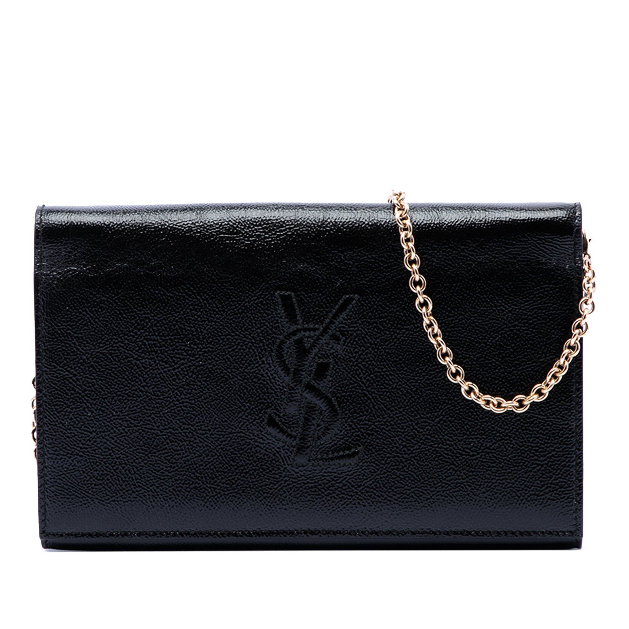 Saint Laurent Paris Crinkled Calfskin Belle de Jour Chain Clutch Size ONE SIZE - 1 Thumbnail