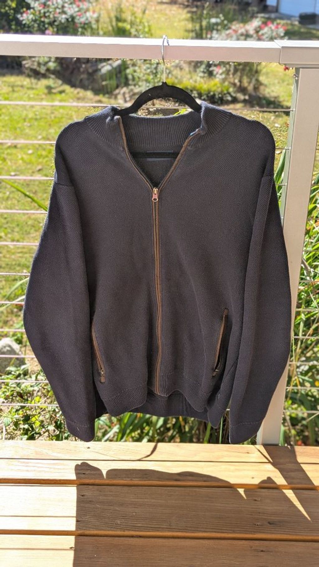 Chaps Men's Chaps Navy Zip Up Sweater L Size US L / EU 52-54 / 3 - 1 Thumbnail