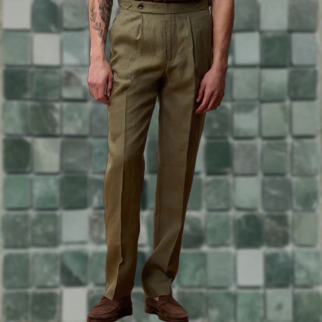 Todd Snyder Todd Snyder Irish 100% Linen Side Tab Trouser Surplus Olive Men 38x32 NWT 98 Size US 38 / EU 54 - 1 Thumbnail