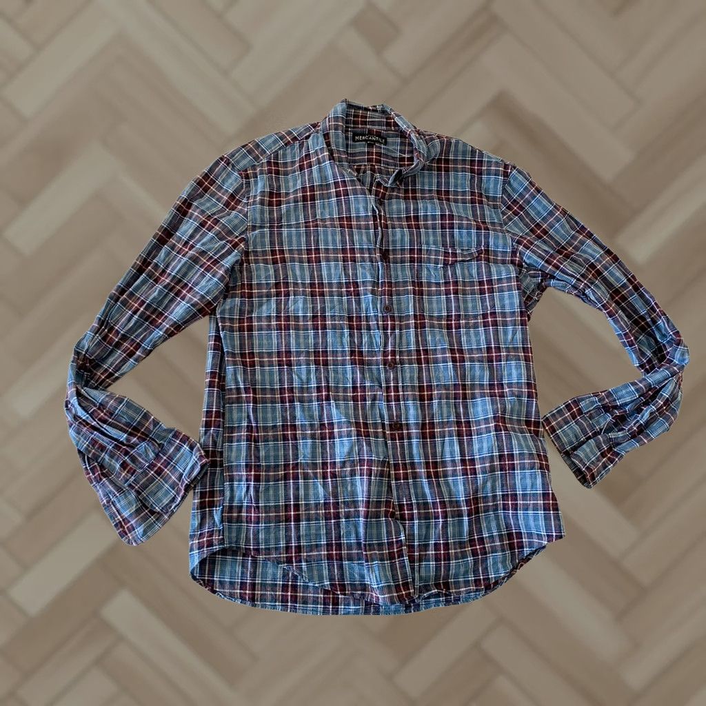 J.Crew J.CREW Shirt Button-Up Plaid Long Sleeve Men Large Blue Size US L / EU 52-54 / 3 - 1 Thumbnail