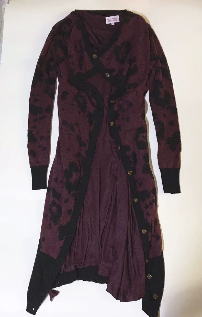 Vivienne Westwood Vivienne Westwood Animal print series maroon long knitted Size M / US 6-8 / IT 42-44 - 3 Thumbnail