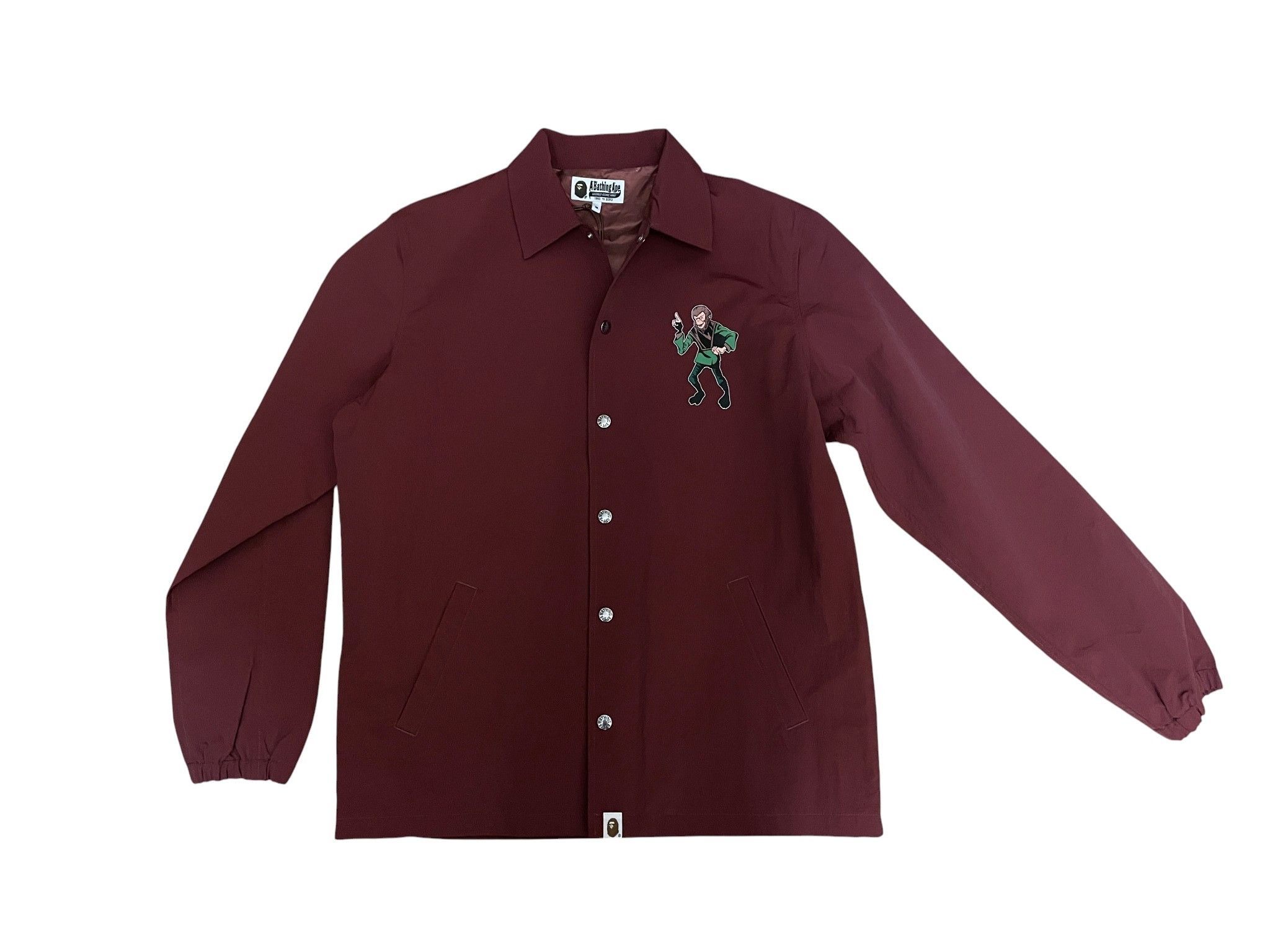 Bape A Bathing Ape (BAPE) Busy Works Coach Jacket – Burgundy Size US M / EU 48-50 / 2 - 3 Thumbnail
