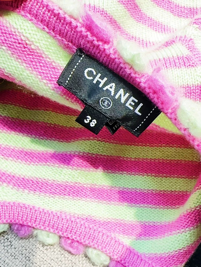Chanel Chanel 25S pink and green color-blocked striped one-should Size XS / US 0-2 / IT 36-38 - 4 Thumbnail