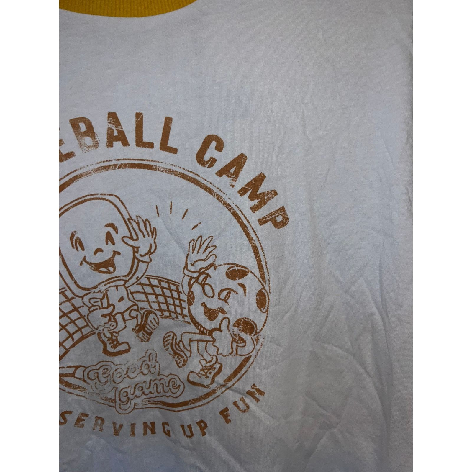 Vintage Pickleball Shirt Camp Serving Up Fun Ringer Tee Graphic L Size US L / EU 52-54 / 3 - 4 Thumbnail