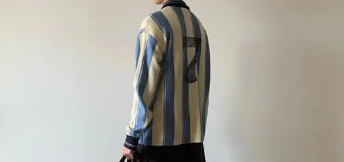 Vintage Kawakami x Miku Vintage Striped Long Sleeve Polo Shirt Size US L / EU 52-54 / 3 - 8 Thumbnail