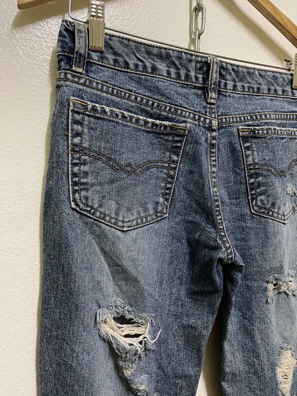 Japanese Brand GOA Distressed Flared Jeans Size 27" / US 4 / IT 40 - 10 Thumbnail