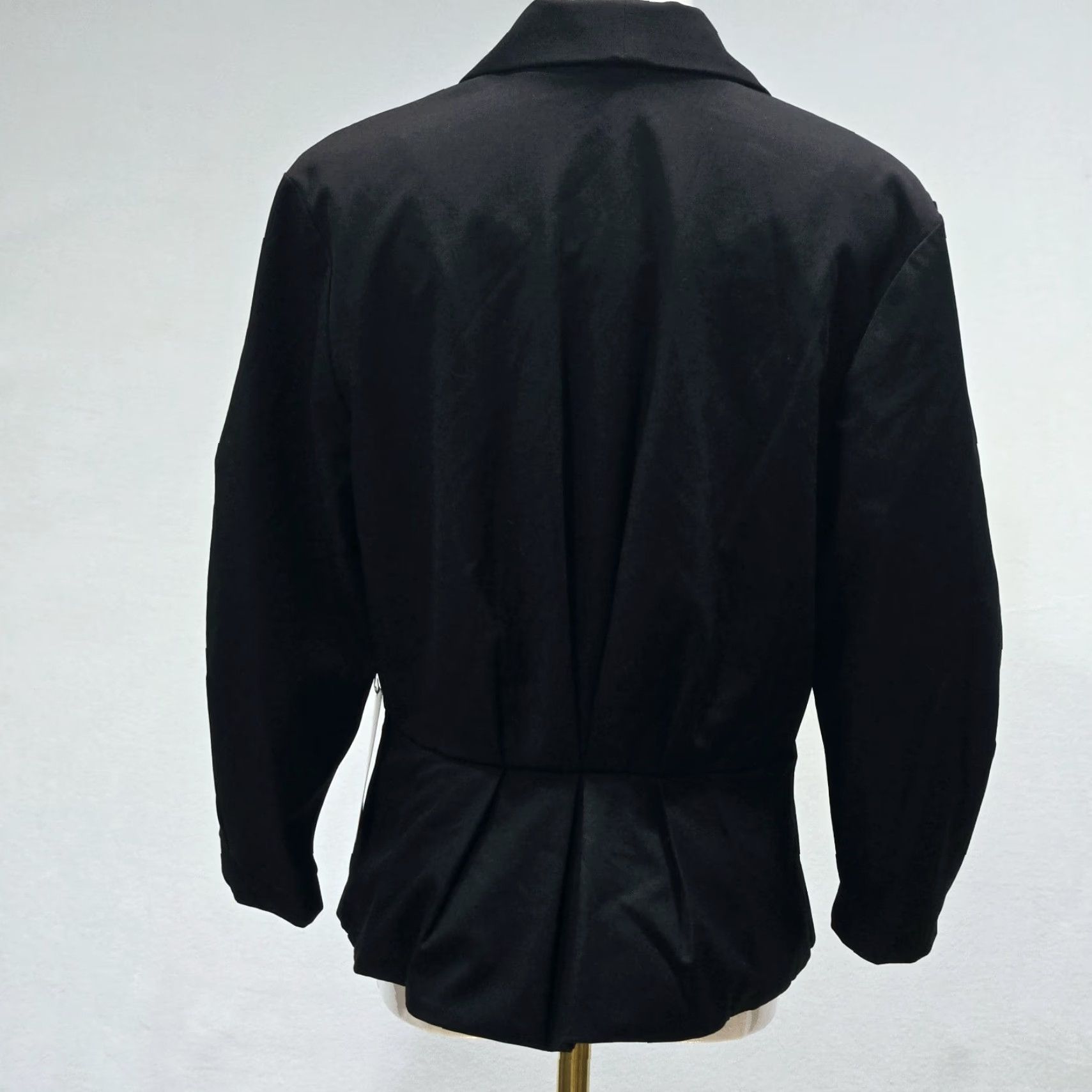 Vintage BISOU BISOU Blazer Jacket *Womens* Black Pleated NWT Lined Size L Vintage Size L / US 10 / IT 46 - 7 Thumbnail