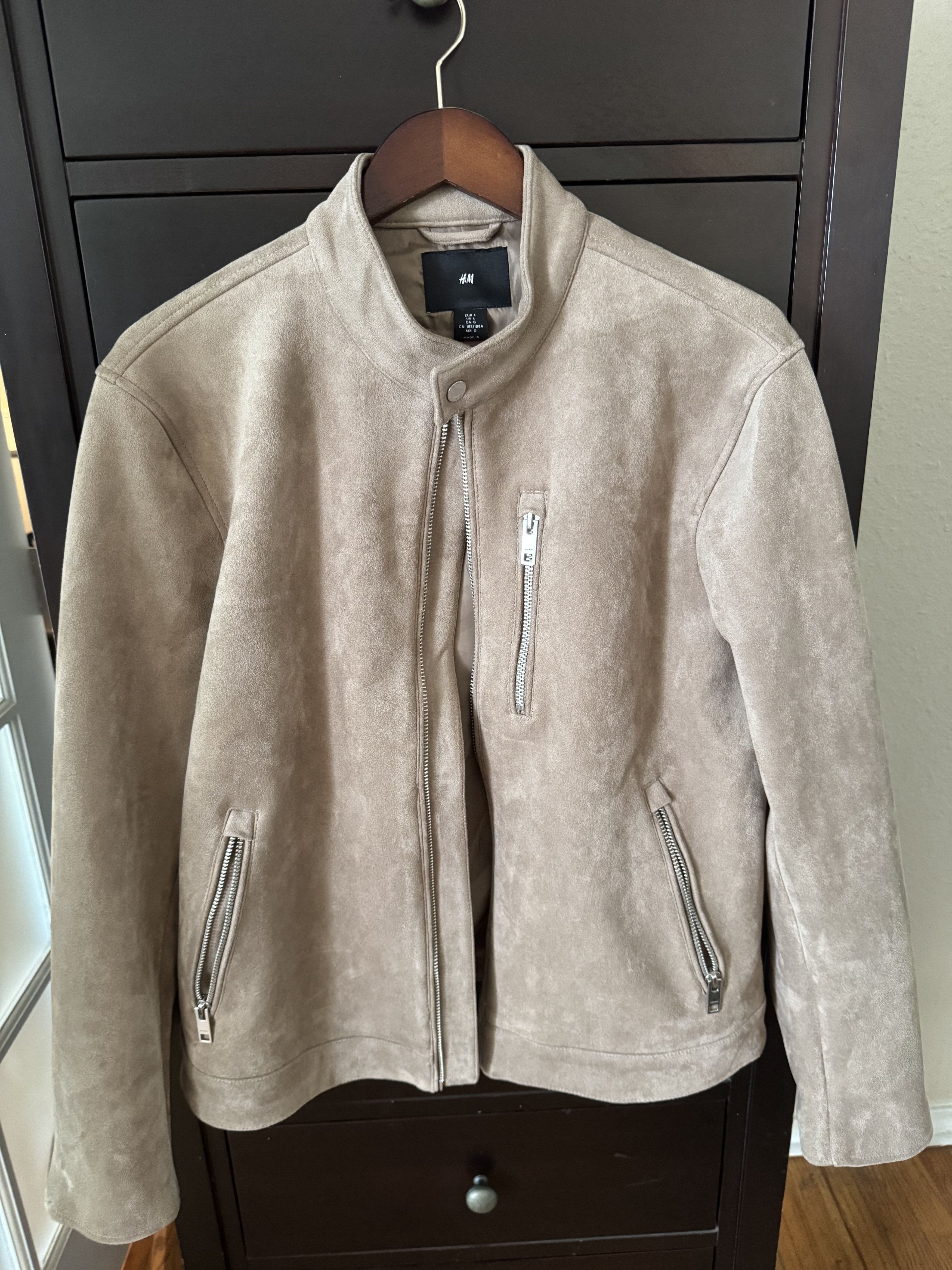 H&M H&M Faux Suede Camel Leather Jacket Size US L / EU 52-54 / 3 - 4 Thumbnail
