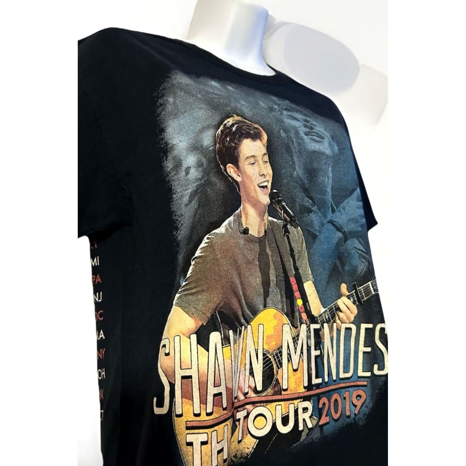 Fruit Of The Loom Shawn Mendes The Tour 2019 Shirt Women Small Black Short Sleeve Double Sided Size S / US 4 / IT 40 - 4 Thumbnail