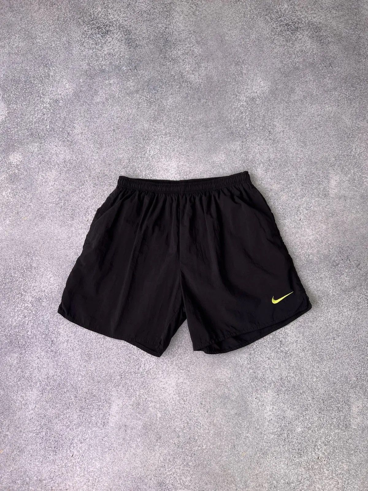 Nike × Vintage Vintage Nike 90s style big swoosh shorts Size US 34 / EU 50 - 2 Thumbnail