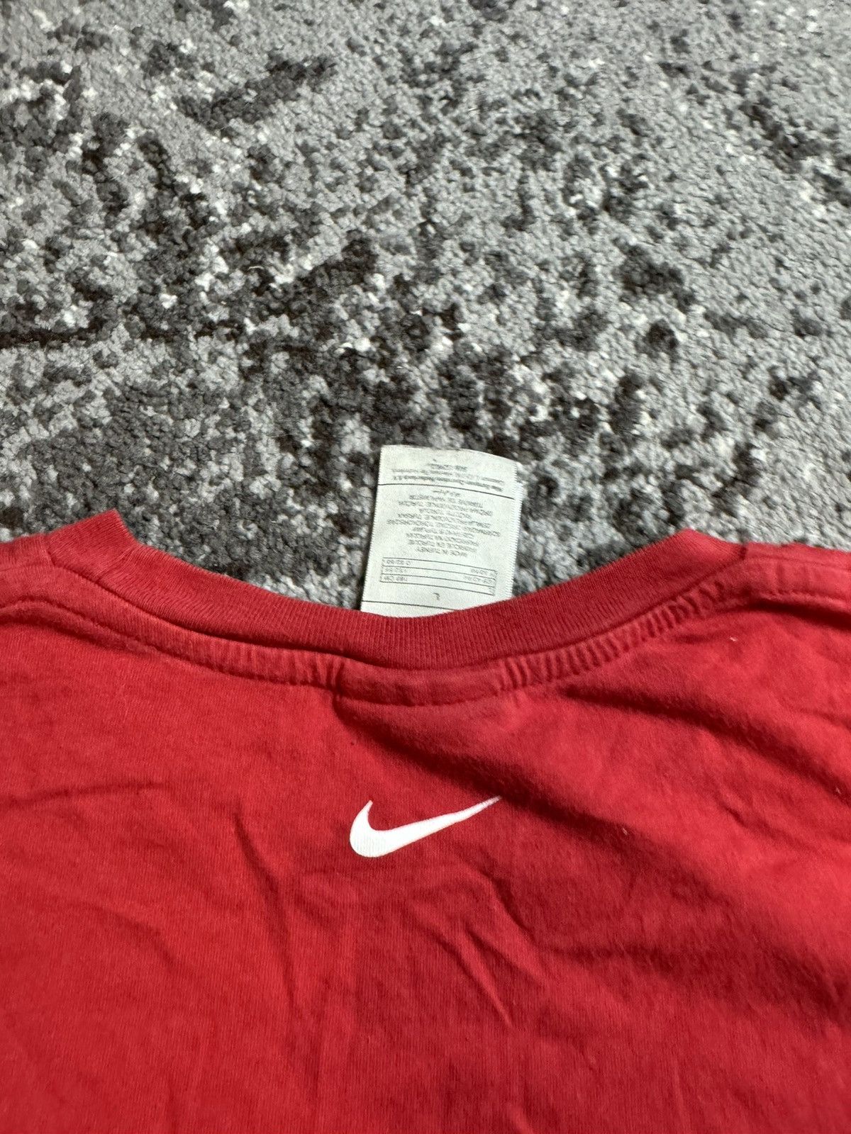 Nike × Vintage Vintage Y2K Nike 87 Air Max Swoosh logo Drill 90s T Shirt Size US L / EU 52-54 / 3 - 7 Thumbnail