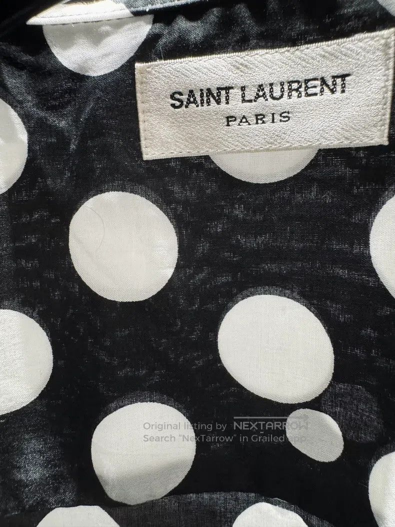 Saint Laurent Paris Saint Laurent Paris size 40 Poster Style Polka Dot Shirt S Size M / US 6-8 / IT 42-44 - 4 Thumbnail