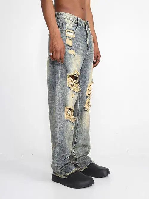 Jean Shizuku x Kyoko y2k washed faded loose baggy jeans Size US 28 / EU 44 - 2 Thumbnail