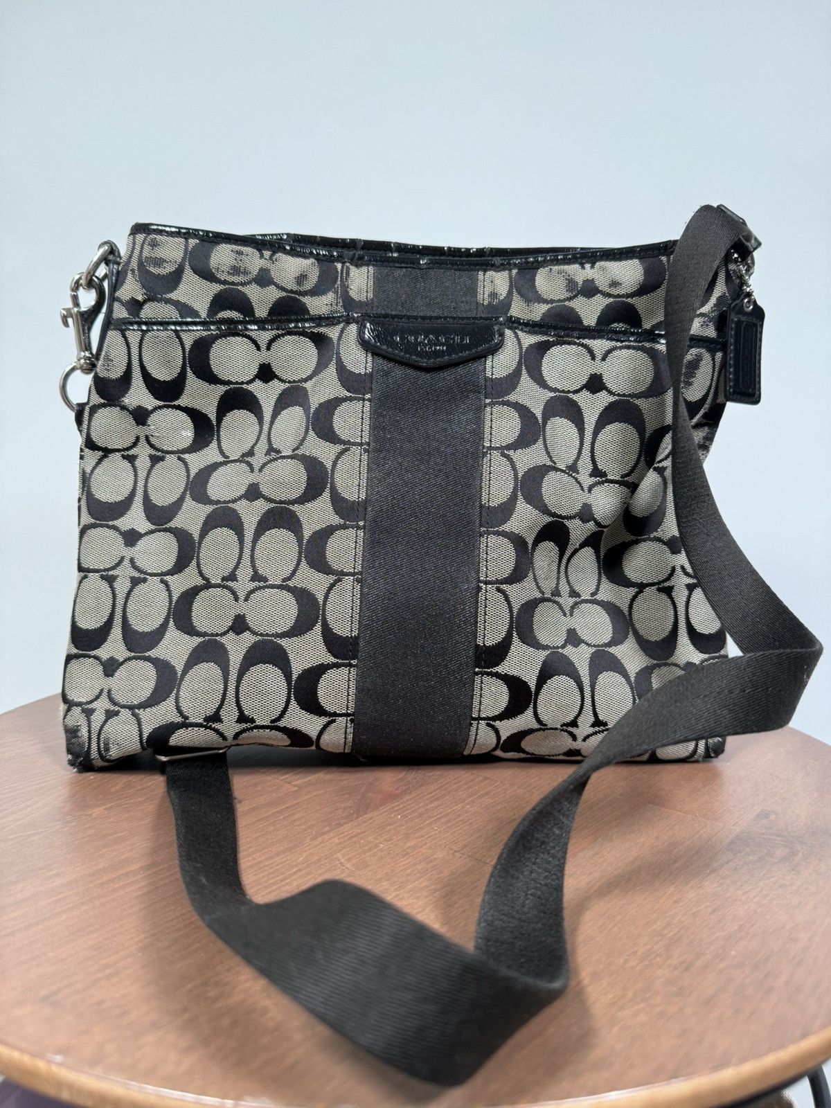 Coach Y2K Coach Shoulder Bag Black Monogram Size ONE SIZE - 2 Thumbnail