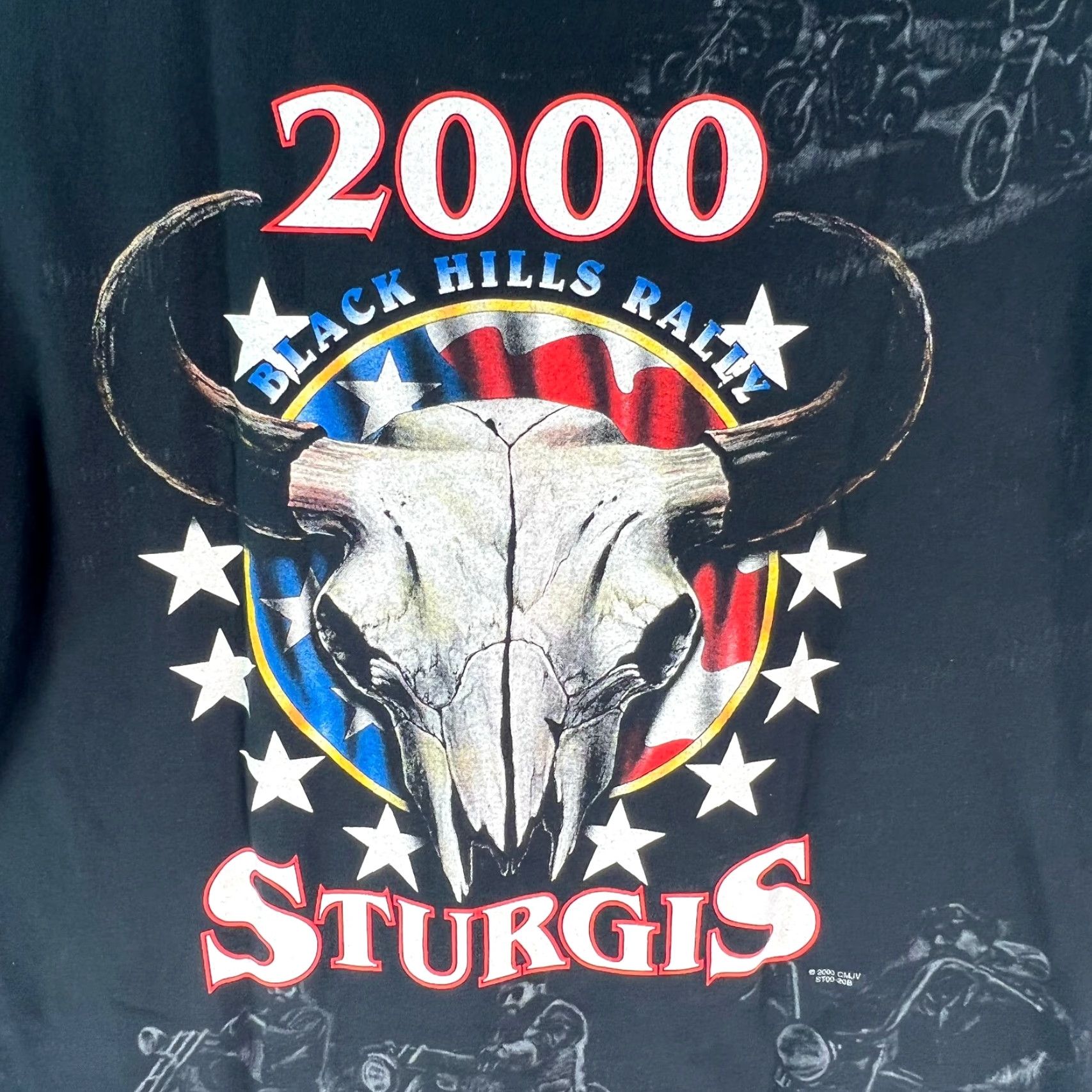 Anvil VTG Anvil T-Shirt Black Hills Rally Sturgis 60th Annual Mens XL Graphic Tee Crew Neck Short Sleeve 100% Cotton Size US XL / EU 56 / 4 - 2 Thumbnail