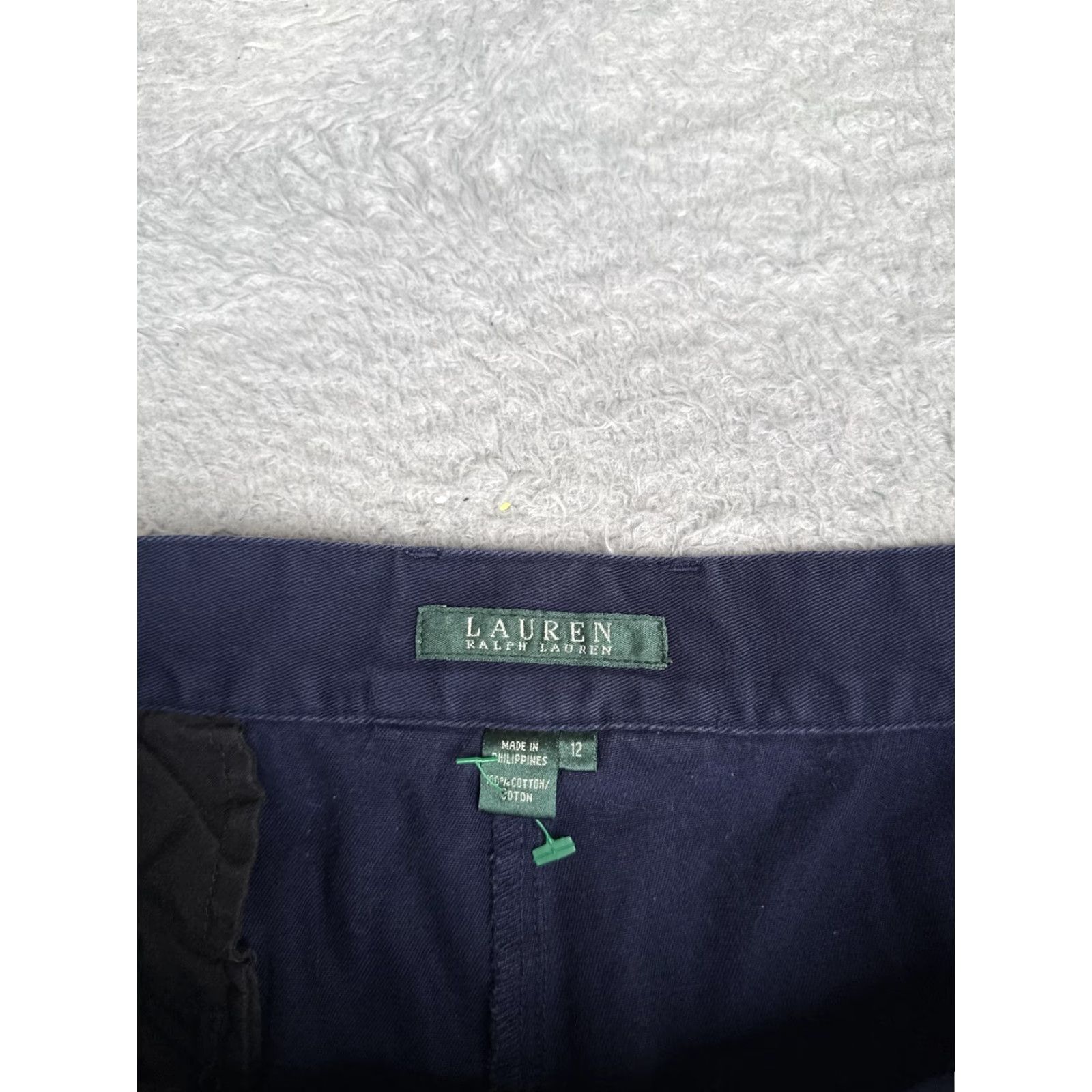 Ralph Lauren Lauren Ralph Lauren Cargo Shorts Womens 12 Blue Twill Flat Front Casual Summer Short Solid Navy Womens Size 34" / US 12 / IT 48 - 7 Thumbnail