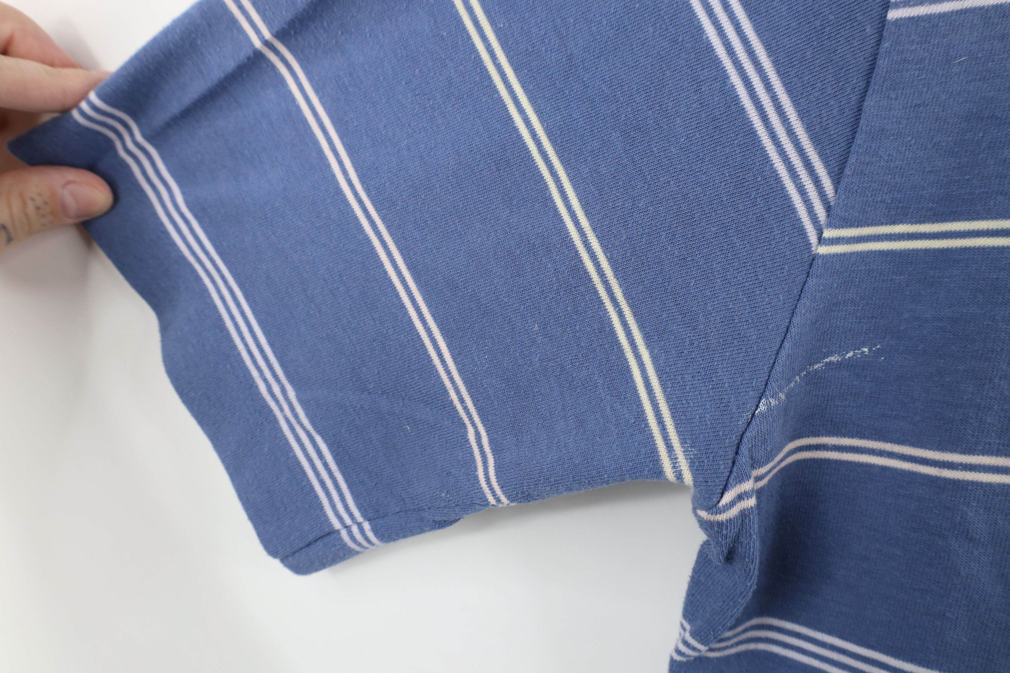 Vintage Vintage 70s 80s Streetwear Striped Knit Golf Polo Shirt Size US M / EU 48-50 / 2 - 7 Thumbnail
