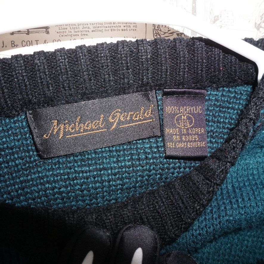Vintage Medium - Vintage Y2K Michael Gerald 1990s knitted sweater Size US M / EU 48-50 / 2 - 3 Thumbnail