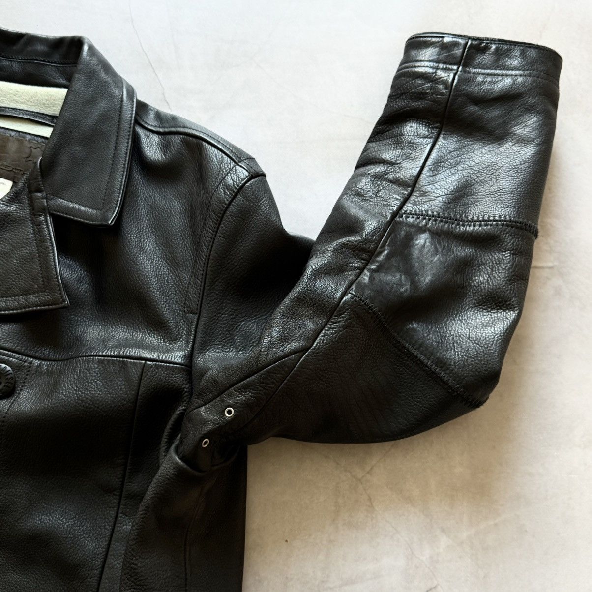 Diesel Vintage 90s Diesel Double Breasted Coat Leather Y2K Jacket Size US L / EU 52-54 / 3 - 6 Thumbnail