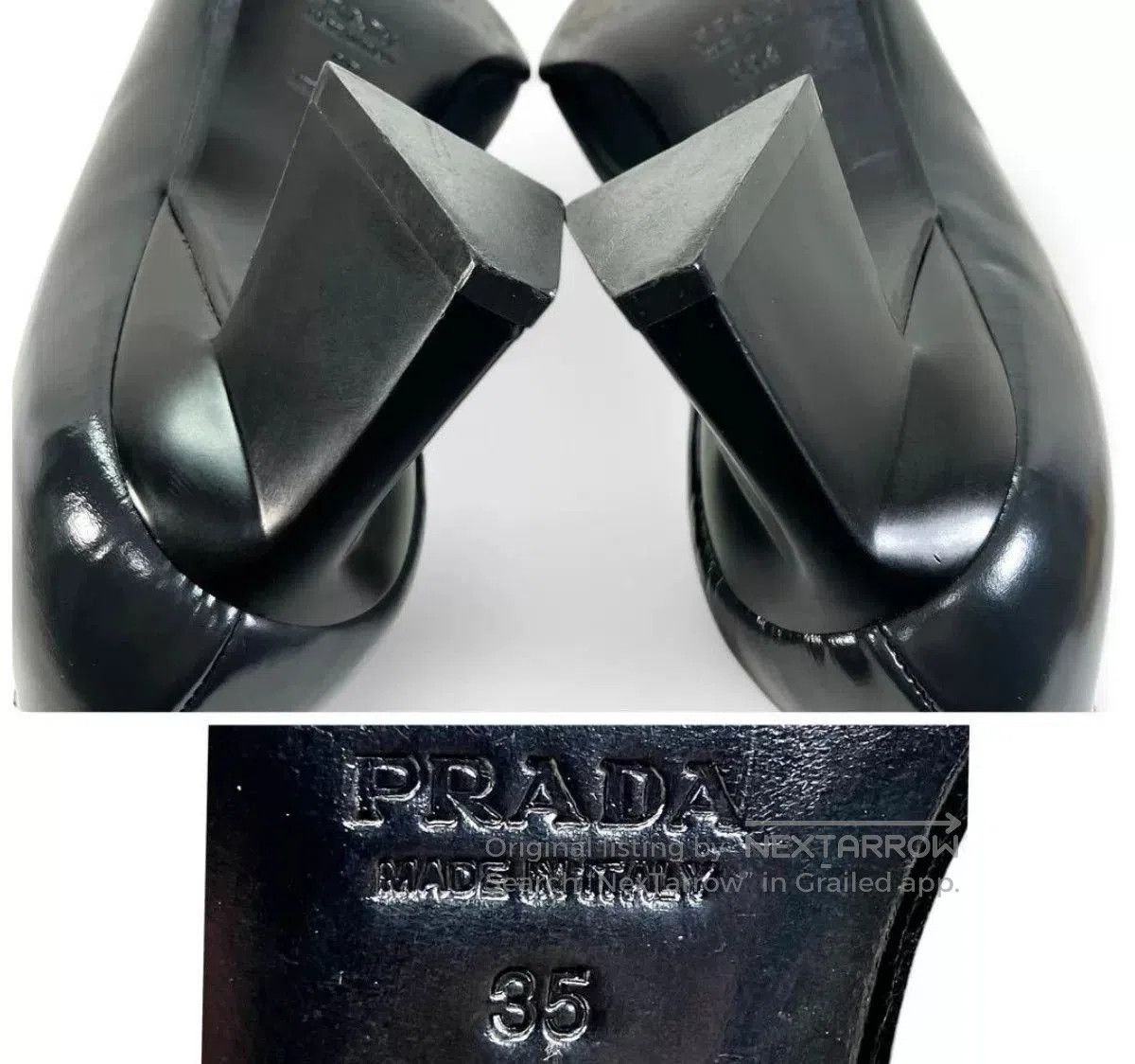 Prada Prada Leather High Heels Gray. Size US 4 / IT 34 - 7 Thumbnail