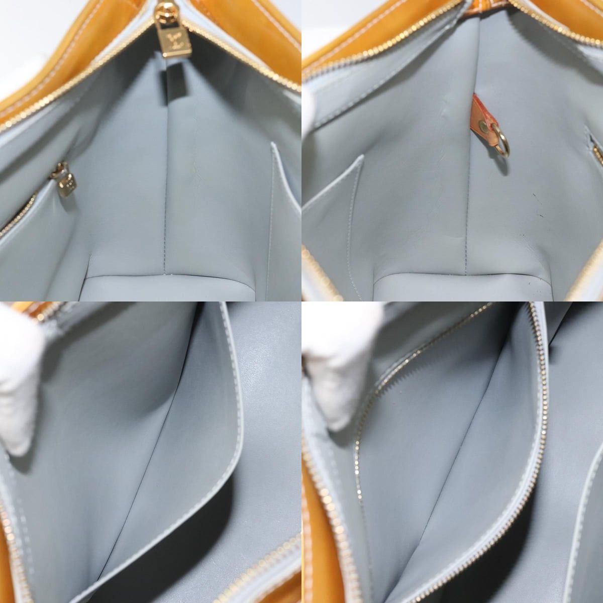Louis Vuitton LOUIS VUITTON Monogram Vernis Houston Hand Bag Gris M91053 Size ONE SIZE - 12 Thumbnail