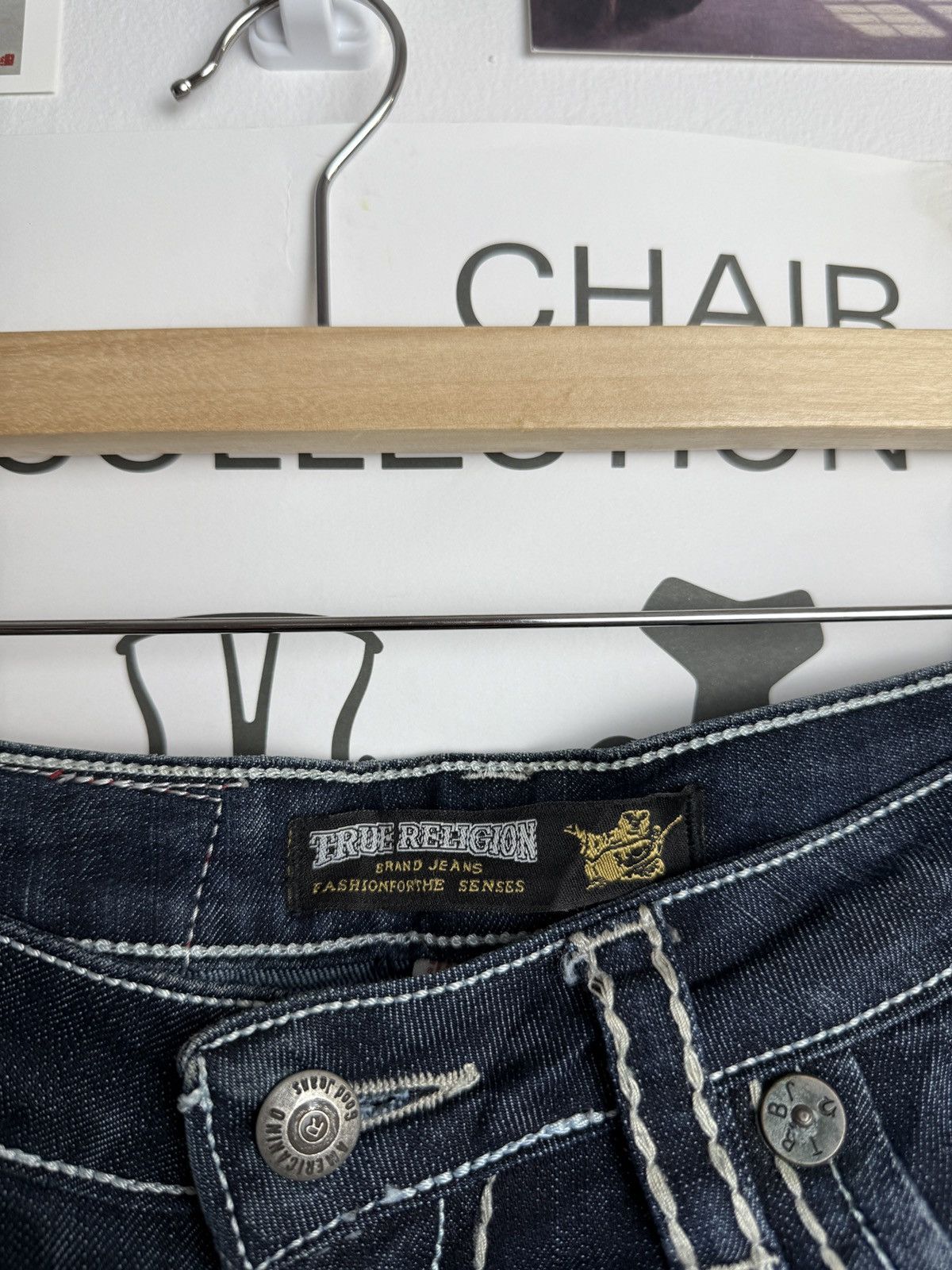 True Religion × Vintage Vintage y2k True Religion chief keef style denim pants 34 Size 34" / US 12 / IT 48 - 8 Thumbnail