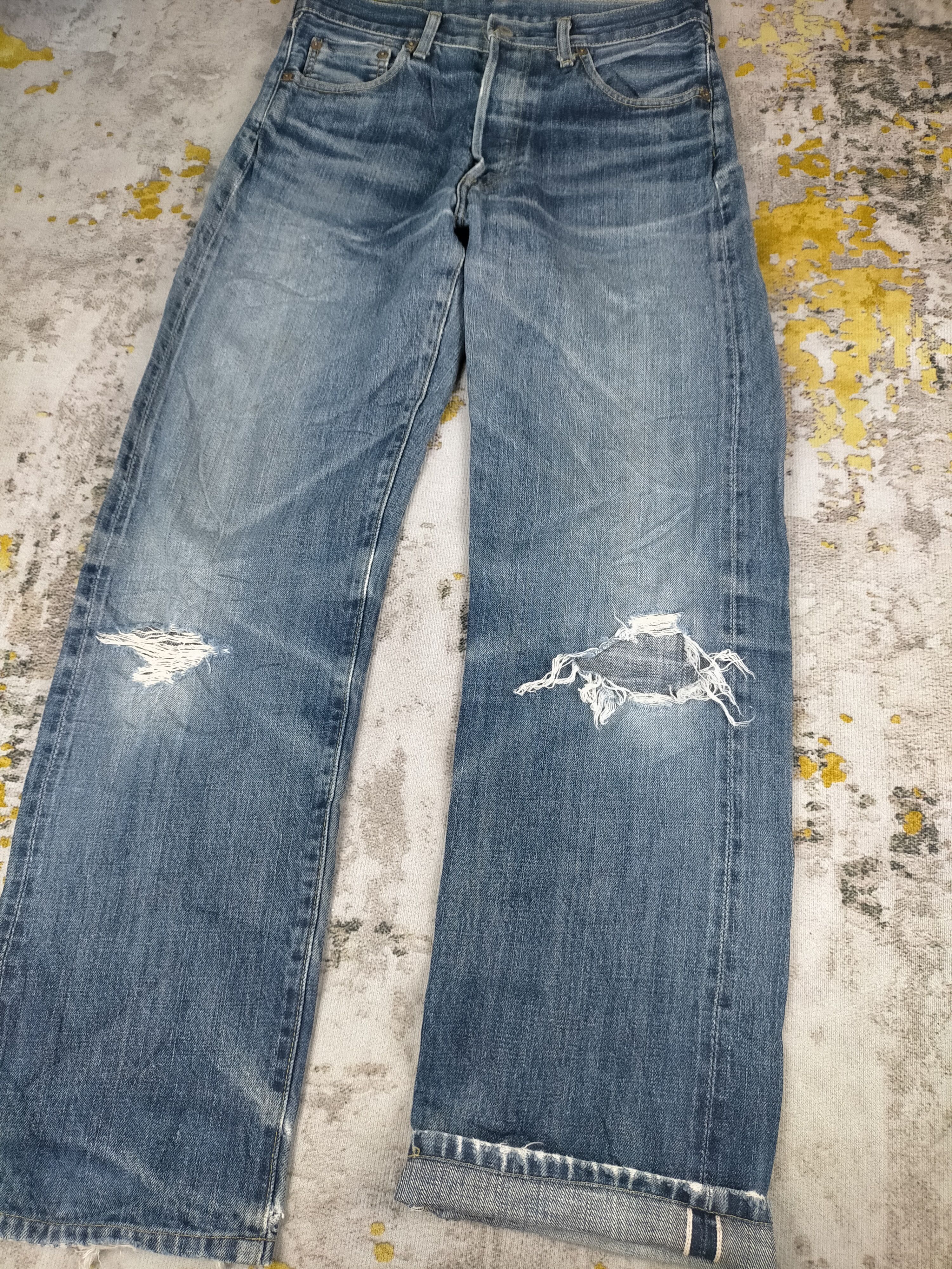 Levi's 🔥 Vintage 80s Levis 503B Big E Selvedge Distressed Jeans Size US 30 / EU 46 - 2 Thumbnail