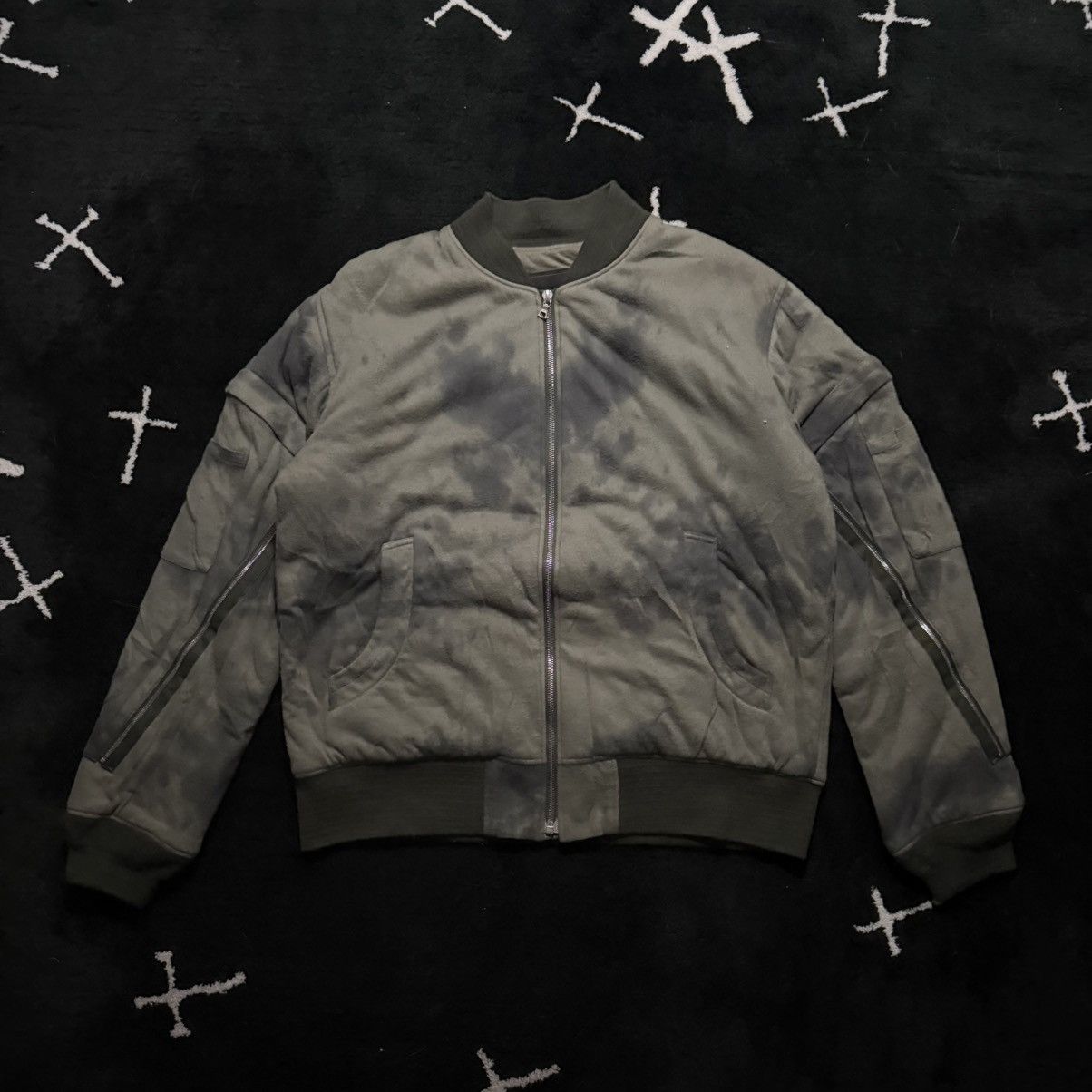 Pre-owned Undercover Aw04 - Hand Dyed Zip Ma1 Bomber Jacket In Multi
