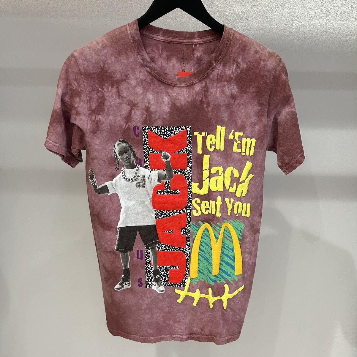 image of Travis Scott X Mcdonald's Jack Smile Ii T-Shirt Multi, Men's (Size Small)