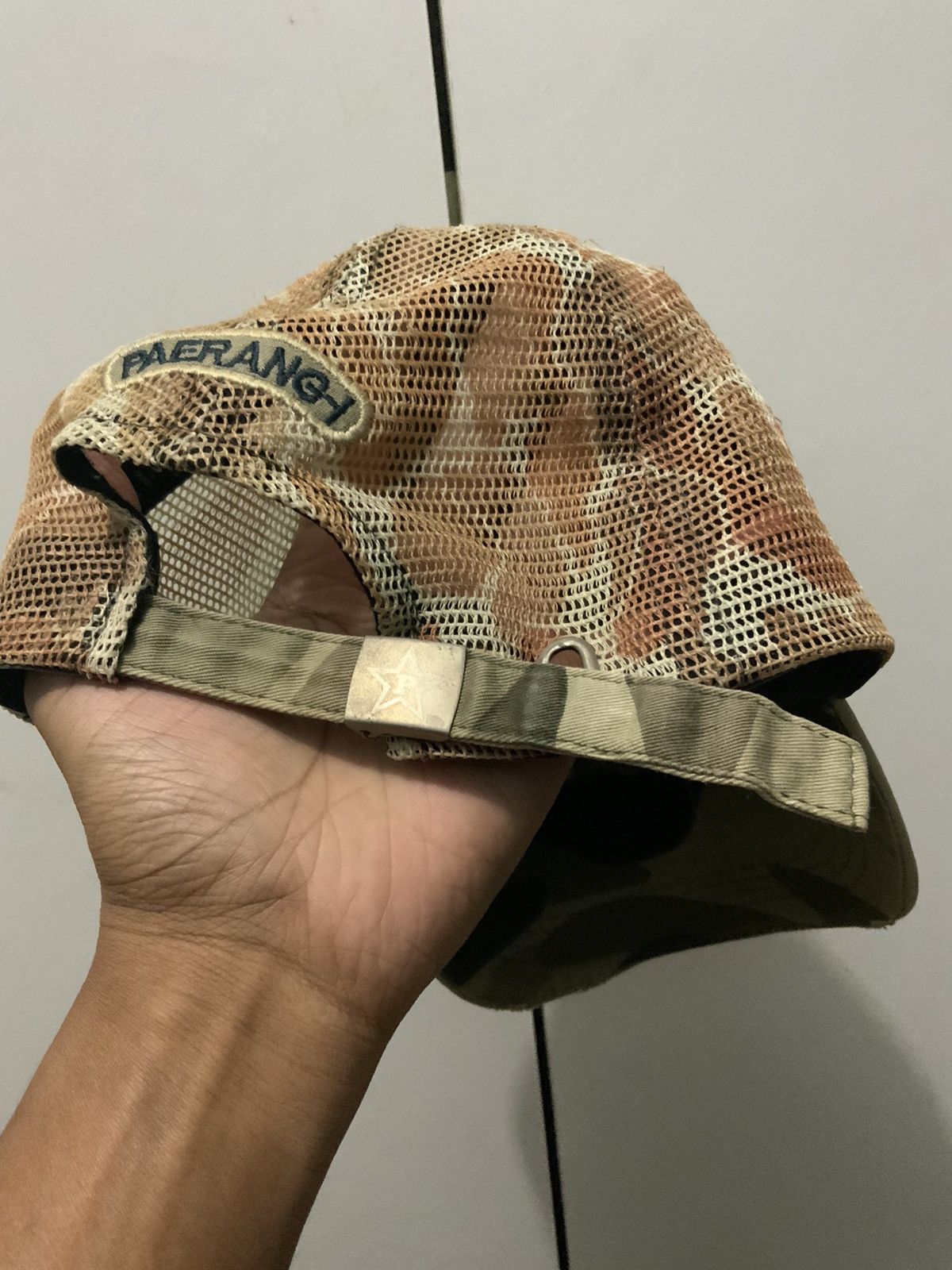If Six Was Nine Paerang-i Distressed Camo Trucker Hat Size ONE SIZE - 9 Thumbnail