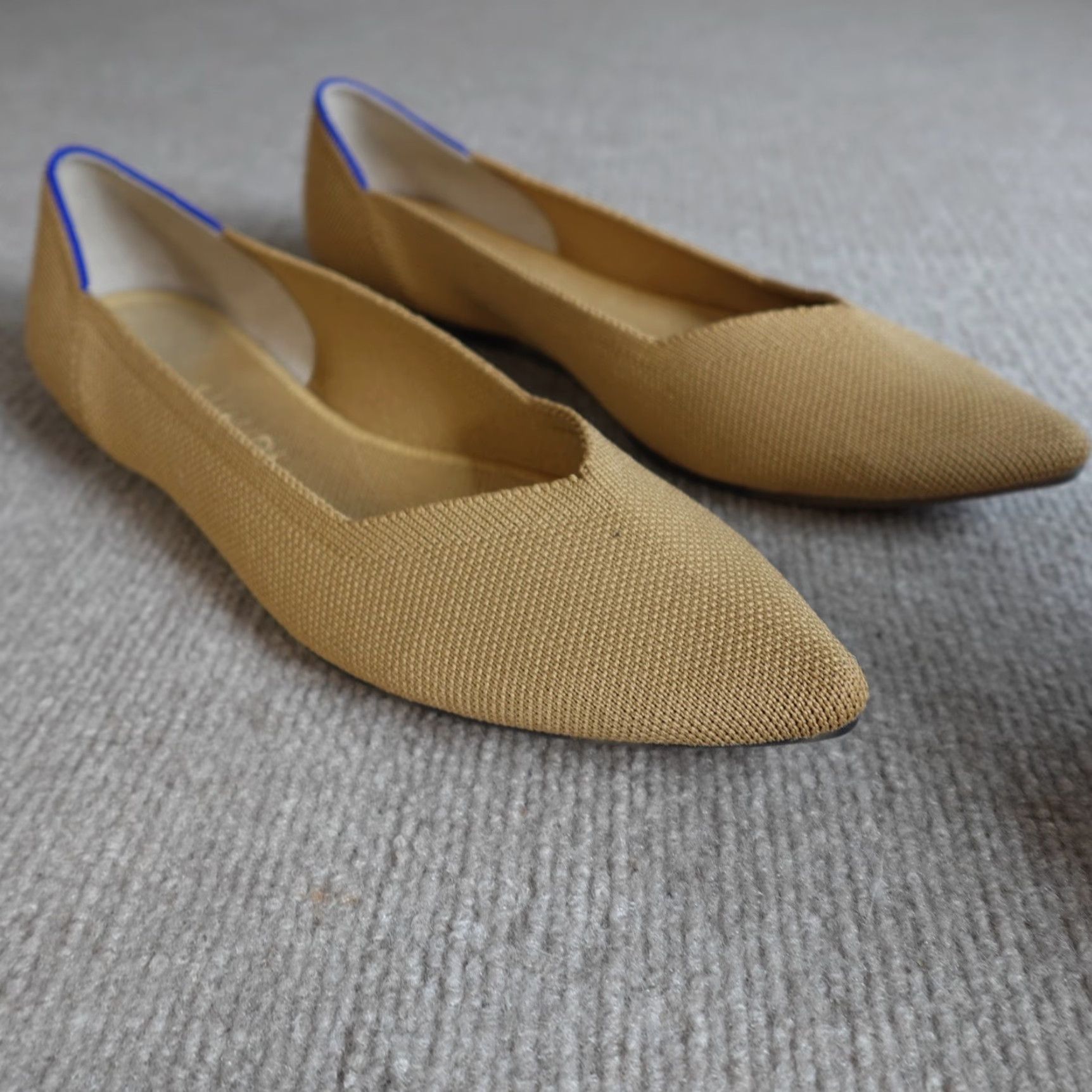 Rothy's Rothy’s Women Flat 8.5 Beige Ecru Point Solid Slip On Summer Casual Women Flats Size US 9 / IT 39 - 6 Thumbnail