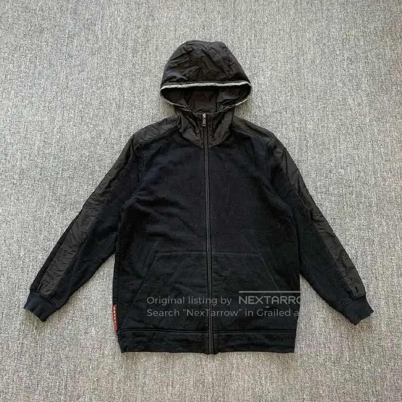 Prada Prada Black Cotton Hooded Jacket for Men. Size US L / EU 52-54 / 3 - 1 Thumbnail